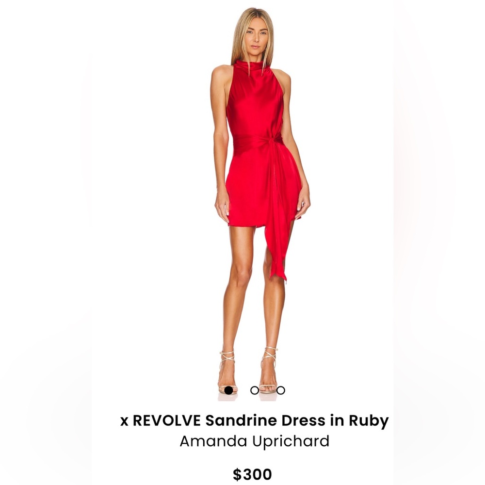 Red Amanda Uprichard Sandrine Dress- size Large